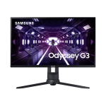 Monitor Gamer Samsung Odyssey 24", FHD, 144 Hz, 1ms, com ajuste de altura, HDMI, DP, VGA, Freesync, Preto, Série G3