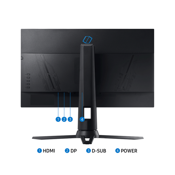Monitor Gamer Samsung Odyssey 24", FHD, 144 Hz, 1ms, com ajuste de altura, HDMI, DP, VGA, Freesync, Preto, Série G3 - Imagem 6